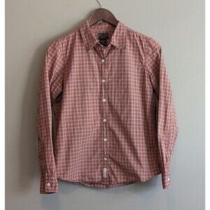 Vintage Abercrombie & Fitch Womens Medium Button Up Shirt Red Check Plaid Y2K